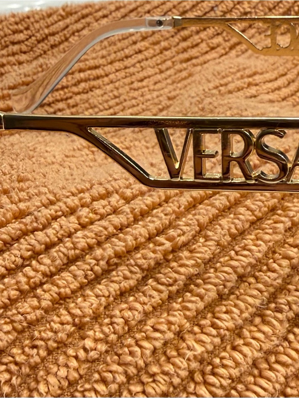 Versace Clear Frame Glasses with Rose Gold Logo Temples - Women's - Picture 5 of 5